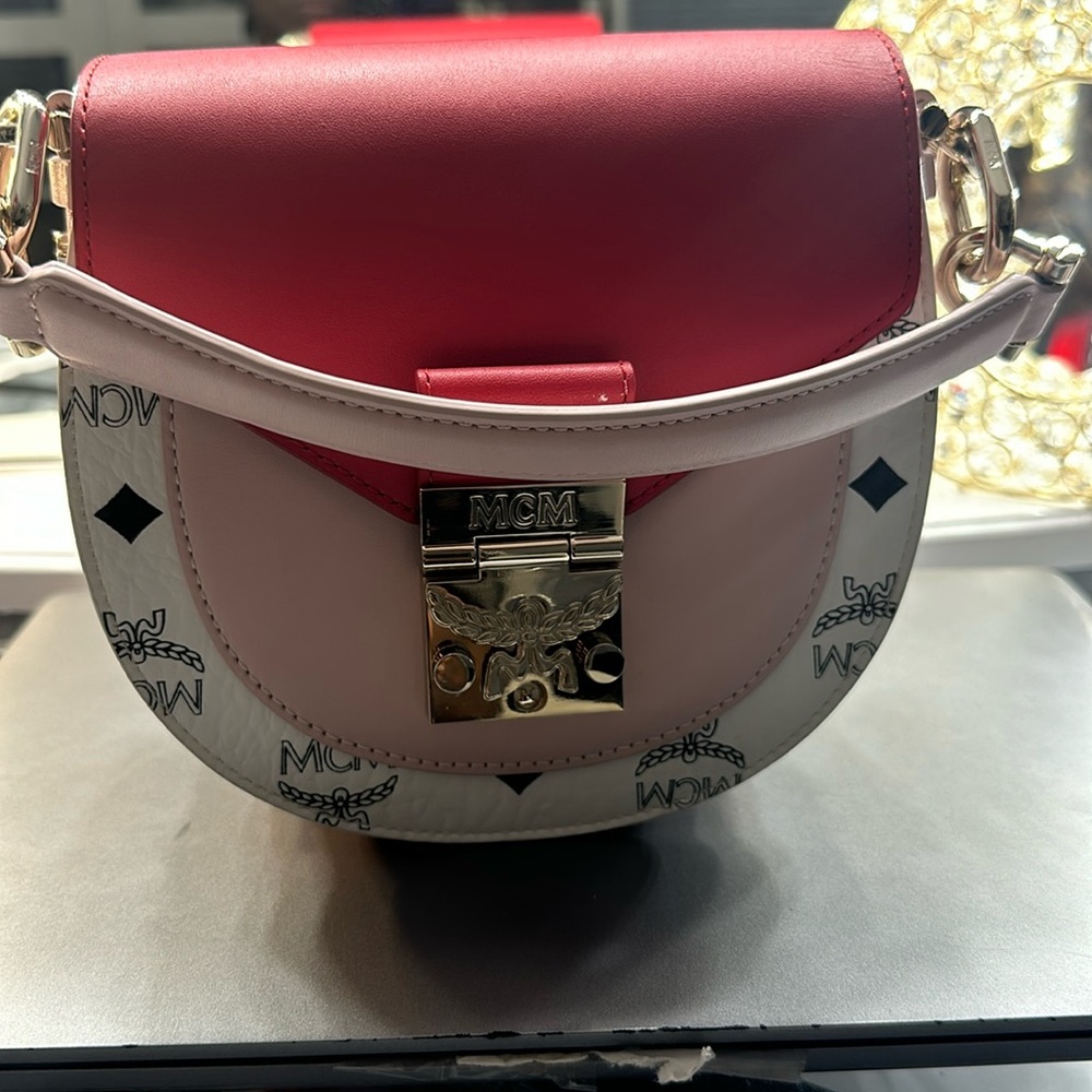 MCM Mini Patricia Crossbody In Visetos Leather Block bag